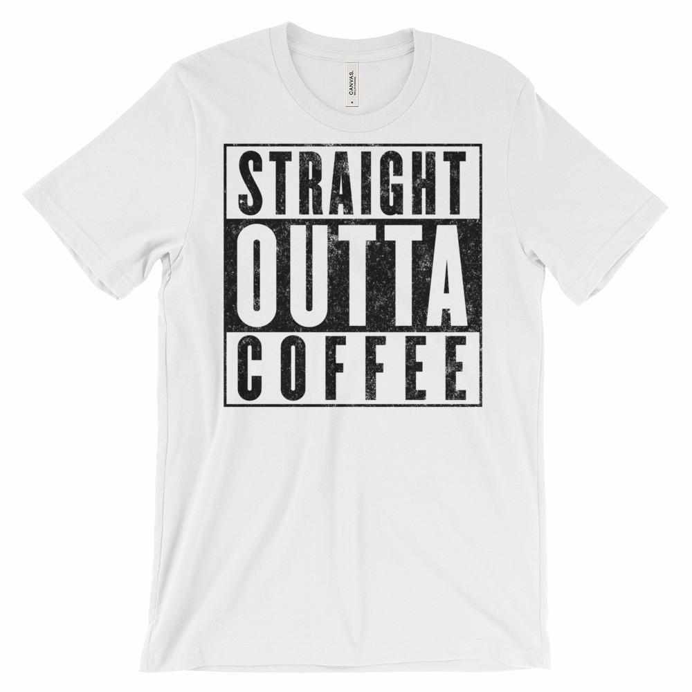 Straight Outta Coffee Unisex short sleeve t-shirt - Teeopia | T-shirt Utopia